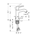 Hansgrohe 31075831 Metris C Single Hole Faucet Polished Nickel 2
