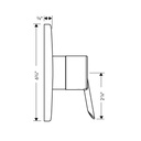 Hansgrohe 04441000 Commercial S Pressure Balance Trim Chrome 2