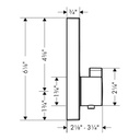 Hansgrohe 15762821 Axor ShowerSelect Square Thermostatic 1 Function Trim Brushed Nickel 2