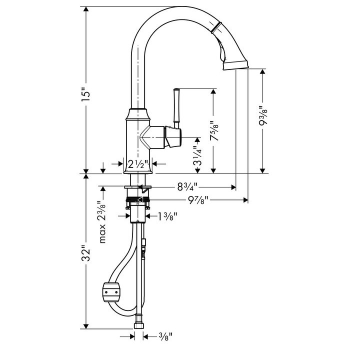 Hansgrohe 04215830 Talis C HighArc Kitchen Faucet Polished Nickel 2