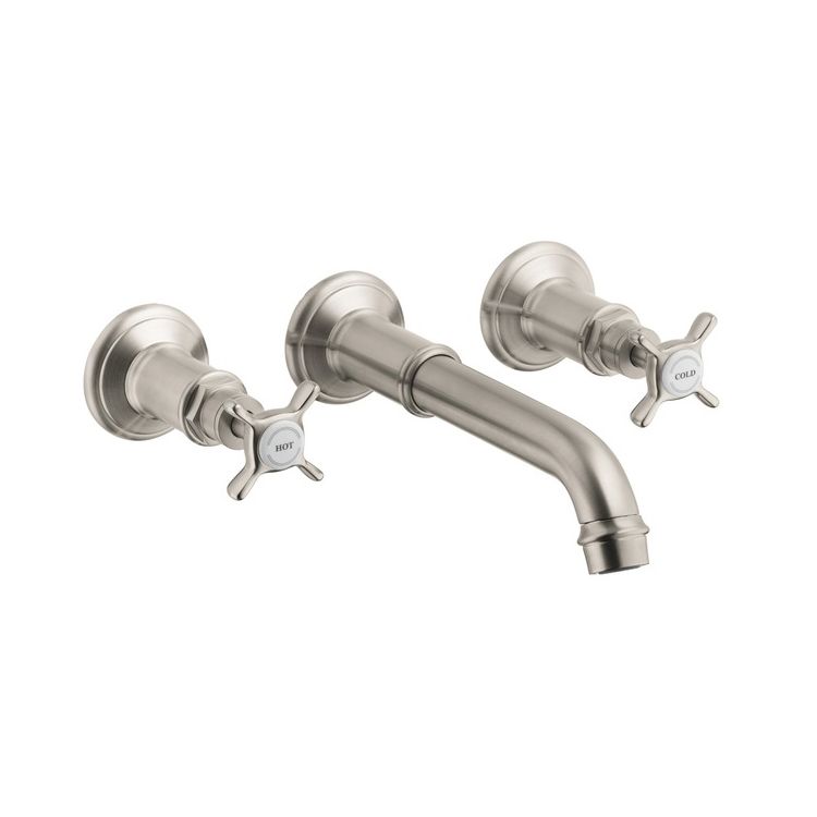 Hansgrohe 16532821 Axor Montreux Widespread Wall Mount Faucet Brushed Nickel 1