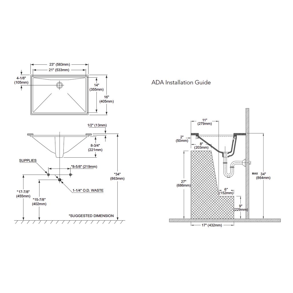 TOTO LT93111 Lloyd Undercounter Lavatory 3