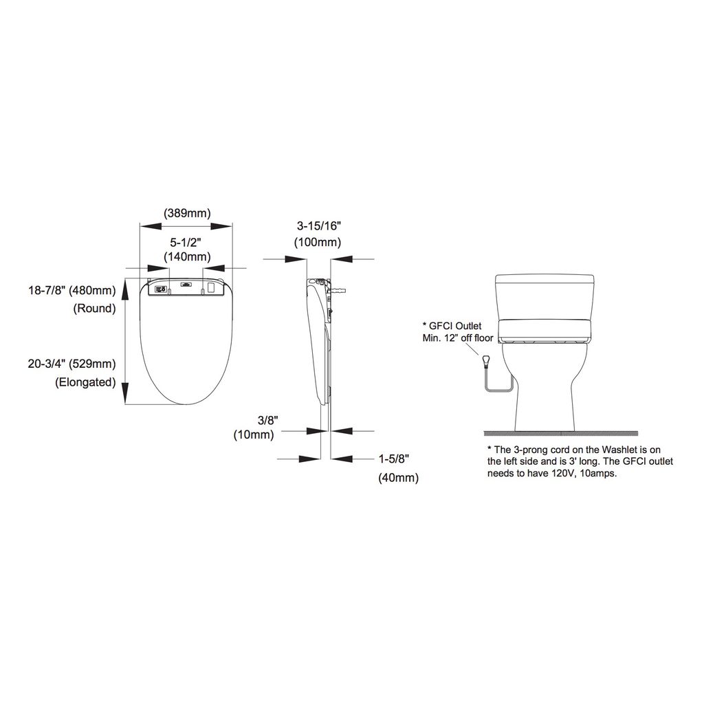 TOTO SW584T20 S350e Connect+ WASHLET Elongated With eWater+ Cotton 2
