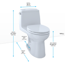 TOTO MS854114S UltraMax One Piece Elongated Toilet Cotton 4