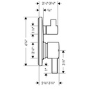 Hansgrohe 04447820 S Pressure Balance Trim With Diverter Brushed Nickel 2