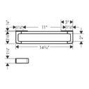 Hansgrohe 42830820 Axor Universal Towel Rail Short Brushed Nickel 2