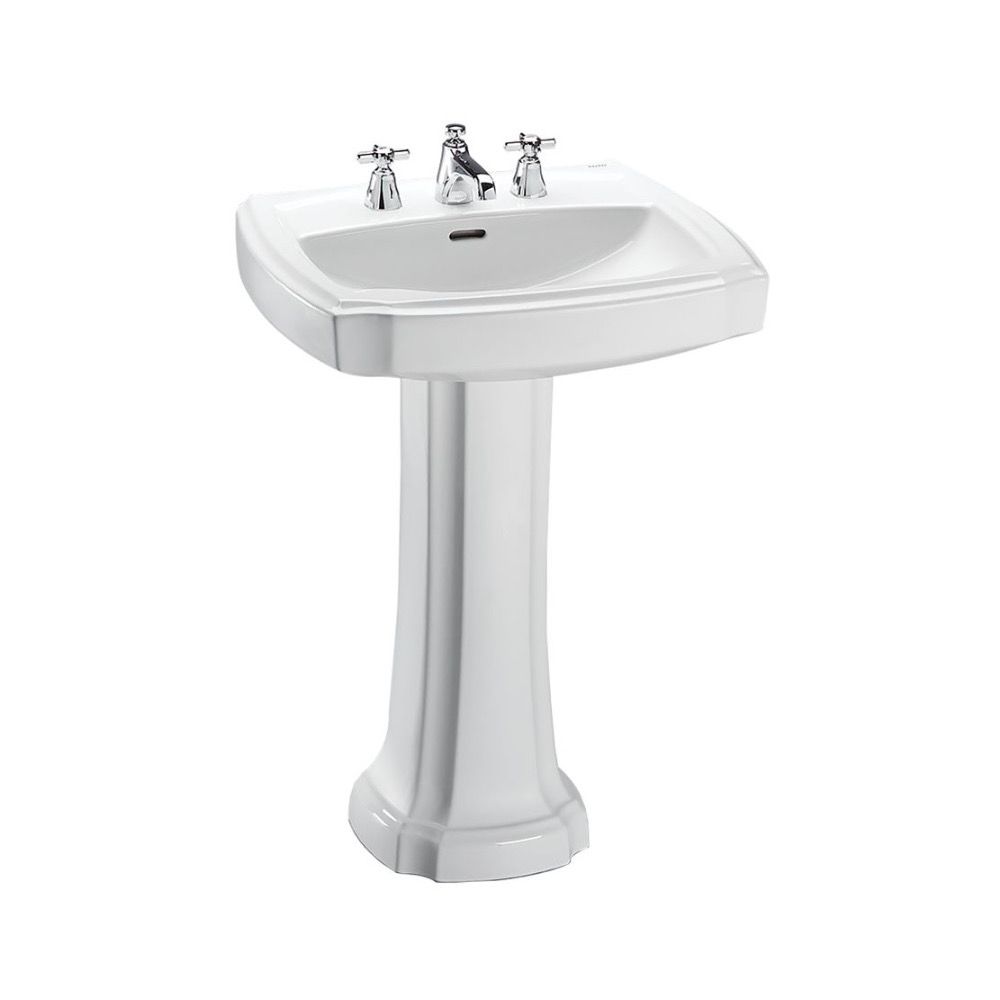TOTO LPT972 Guinevere Pedestal 8" Faucet Lavatory Cotton 1