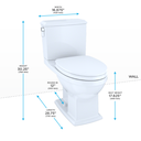 TOTO MS494124CEMFG Connelly Two Piece Elongated Toilet WASHLET Connection Cotton 4