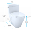 TOTO MS626124CEFG Aimes One Piece Elongated Toilet WASHLET Connection Cotton 4
