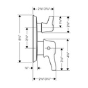 Hansgrohe 15752001 Metris C Thermostatic Trim with Volume Control Chrome 2