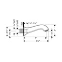 Hansgrohe 13413821 Metris C Tub Spout Brushed Nickel 2