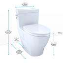 TOTO MS626124CEFG Aimes One Piece Elongated Toilet WASHLET Connection Colonial White 4