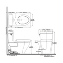 TOTO MS626124CEFG Aimes One Piece Elongated Toilet WASHLET Connection Bone 2
