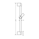 Hansgrohe 06890920 Unica E Wallbar 24" Rubbed Bronze 2