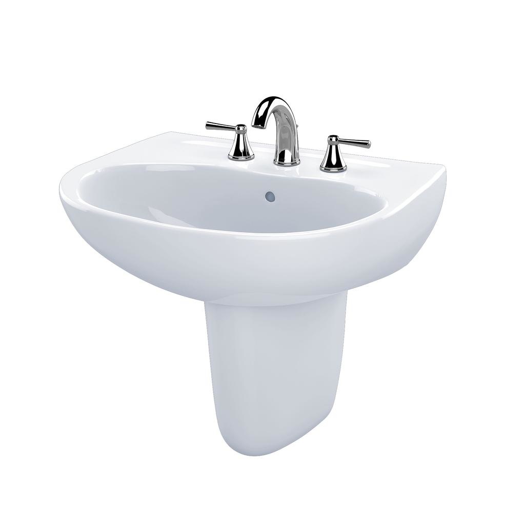 TOTO LHT241G Supreme Wall Mount Lavatory Cotton 2