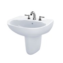 TOTO LHT241 Supreme Wall Mount 8" Lavatory Cotton 2