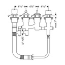 Hansgrohe 15460181 Thermostatic 4 Hole Roman Tub Set Rough 2