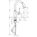 Hansgrohe 04216000 Talis C Prep Kitchen Faucet Wtih Pull Down 2 Spray Chrome 2