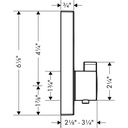 Hansgrohe 15763821 Axor ShowerSelect Thermostatic 2 Function Trim Square Brushed Nickel 2