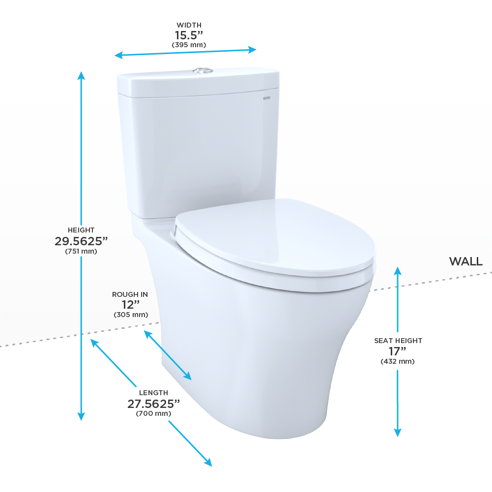TOTO MS446124CUMFG Aquia IV Toilet Universal Height WASHLET+ Connection Cotton 4