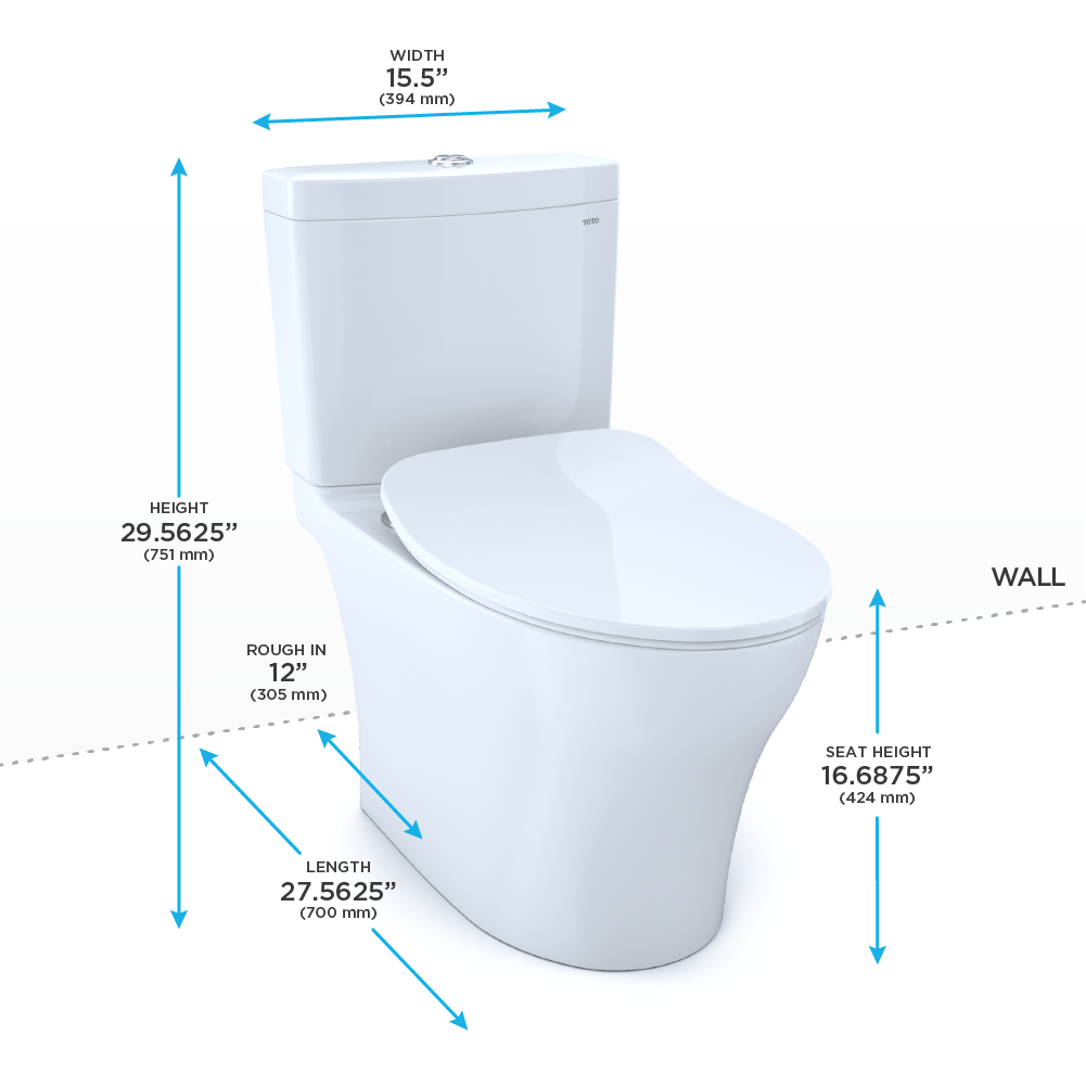 TOTO MS446234CUMFG Aquia IV Toilet Universal Height WASHLET+ Connection Cotton 4
