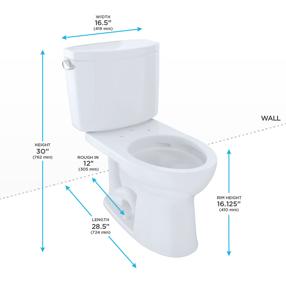 TOTO CST454CEFRG Drake II Two Piece Elongated Toilet Cotton Right Hand 4