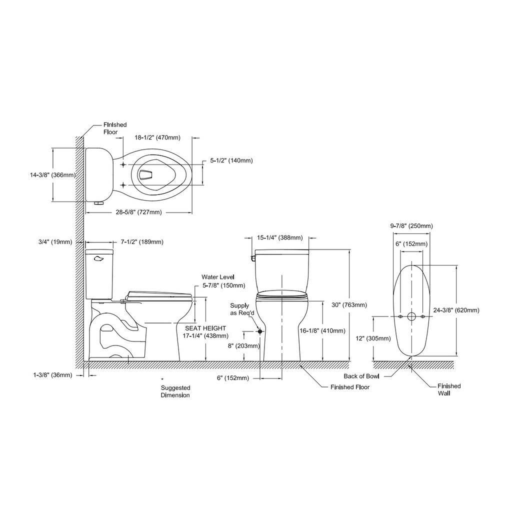 TOTO CST244EFR Entrada Close Coupled Elongated Toilet Cotton Right Hand 2