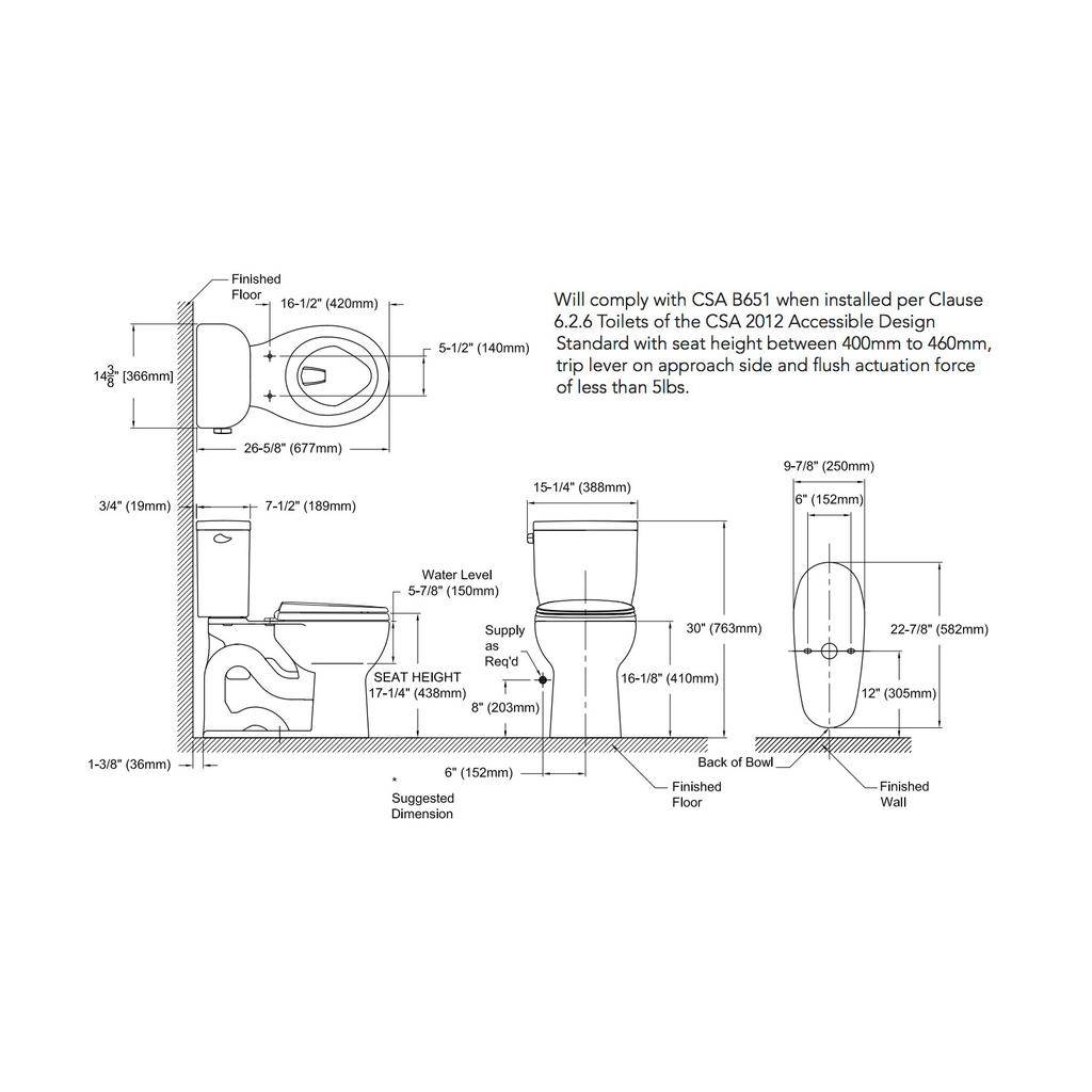 TOTO CST243EFR Entrada Close Coupled Round Toilet Cotton Right Hand 2