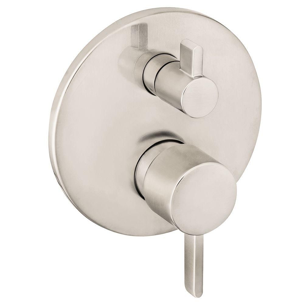 Hansgrohe 04447820 S Pressure Balance Trim With Diverter Brushed Nickel 1