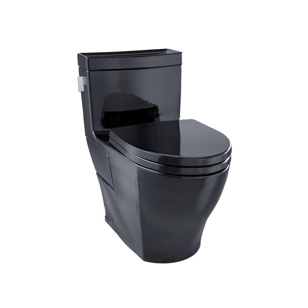 TOTO MS624124CEF Legato One Piece Elongaed Toilet WASHLET Connection Ebony 1