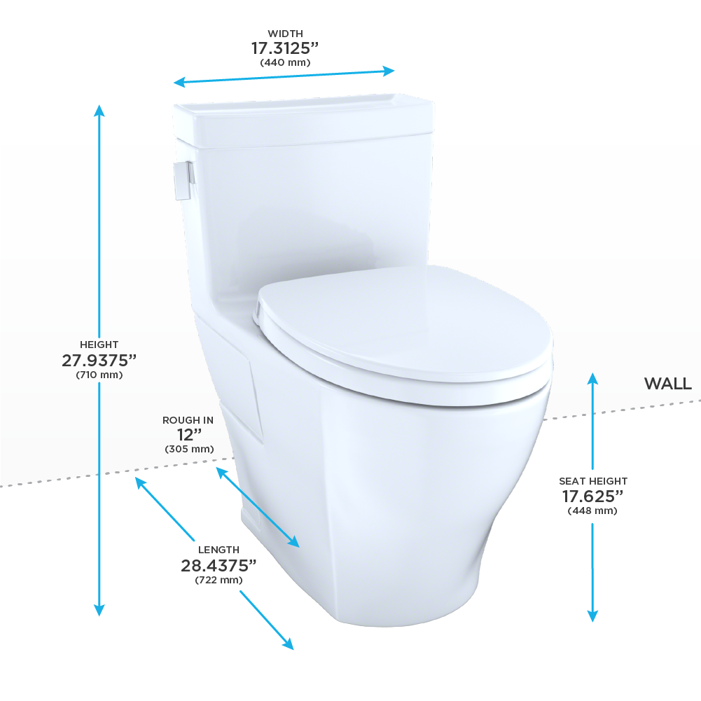 TOTO MS624124CEF Legato One Piece Elongaed Toilet WASHLET Connection Ebony 4