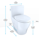 TOTO MS624124CEF Legato One Piece Elongaed Toilet WASHLET Connection Ebony 4