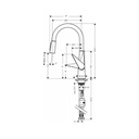 Hansgrohe 72813001 Talis S HighArc Pull Down Kitchen Faucet Chrome 2