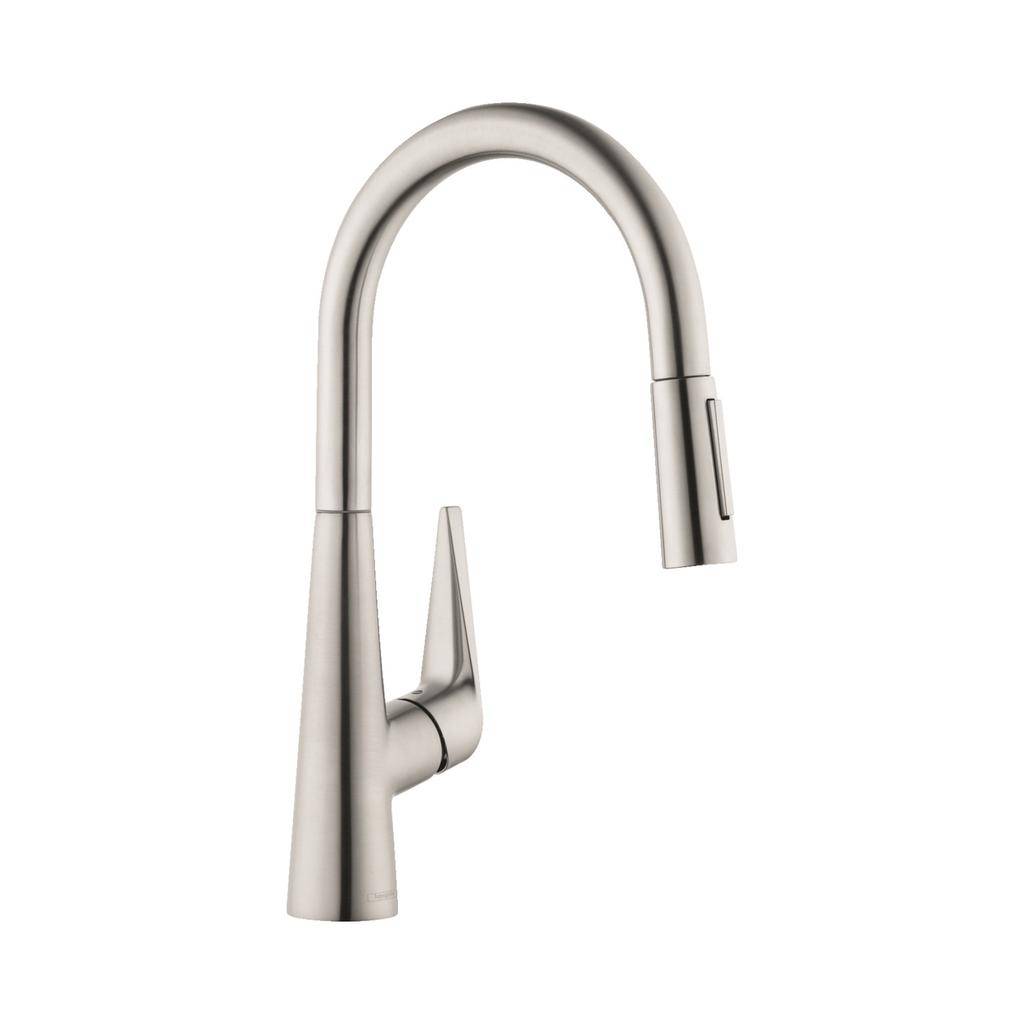 Hansgrohe 72813801 Talis S HighArc Pull Down Kitchen Faucet Steel Optic 1
