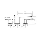Hansgrohe 71747821 Talis E 3 Hole Roman Tub Set Trim Brushed Nickel 2