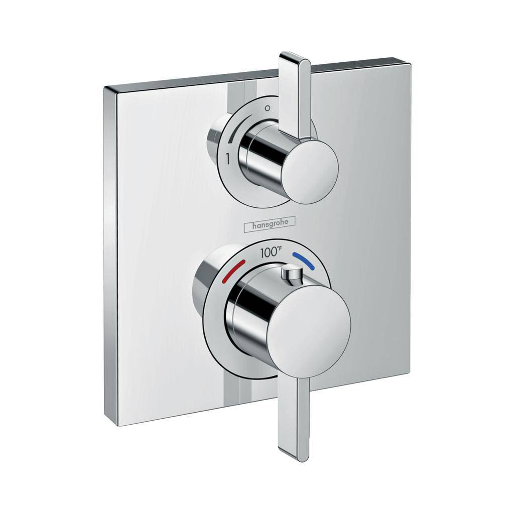 Hansgrohe 15712001 Ecostat Square Thermostatic Trim Volume Control Chrome 1