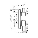 Hansgrohe 15712001 Ecostat Square Thermostatic Trim Volume Control Chrome 2