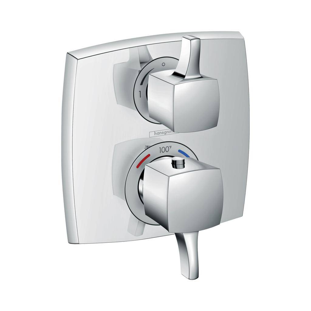 Hansgrohe 15707001 Ecostat Classic Thermostatic Trim Volume Control Chrome 1