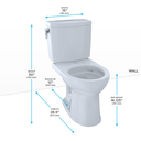 TOTO CST453CUF Drake II Two Piece Round Toilet Ebony 4