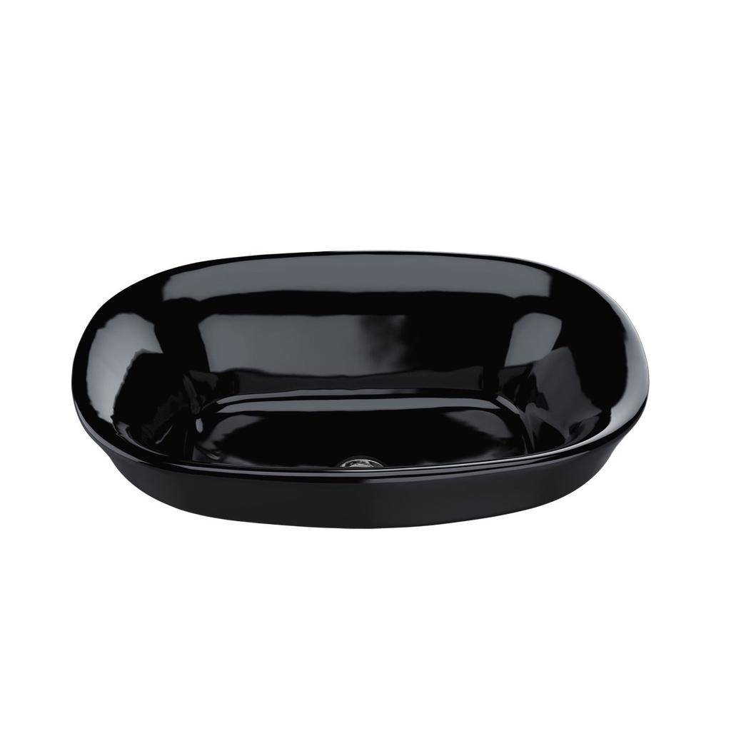TOTO LT480 Maris Semi Recessed Vessel Lavatory Ebony 1