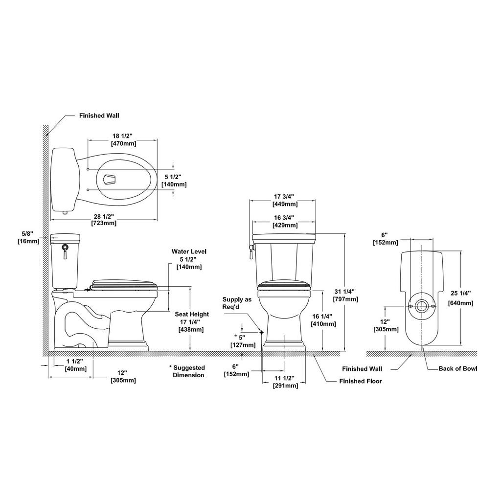 TOTO CST404CEFRG Promenade II Two Piece Toilet Cotton Right Lever 3