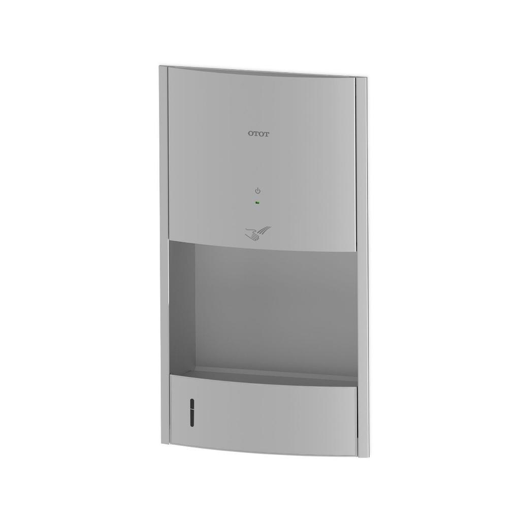TOTO HDR111 Clean Dry High Speed Concealed Hand Dryer Stainless Steel 2