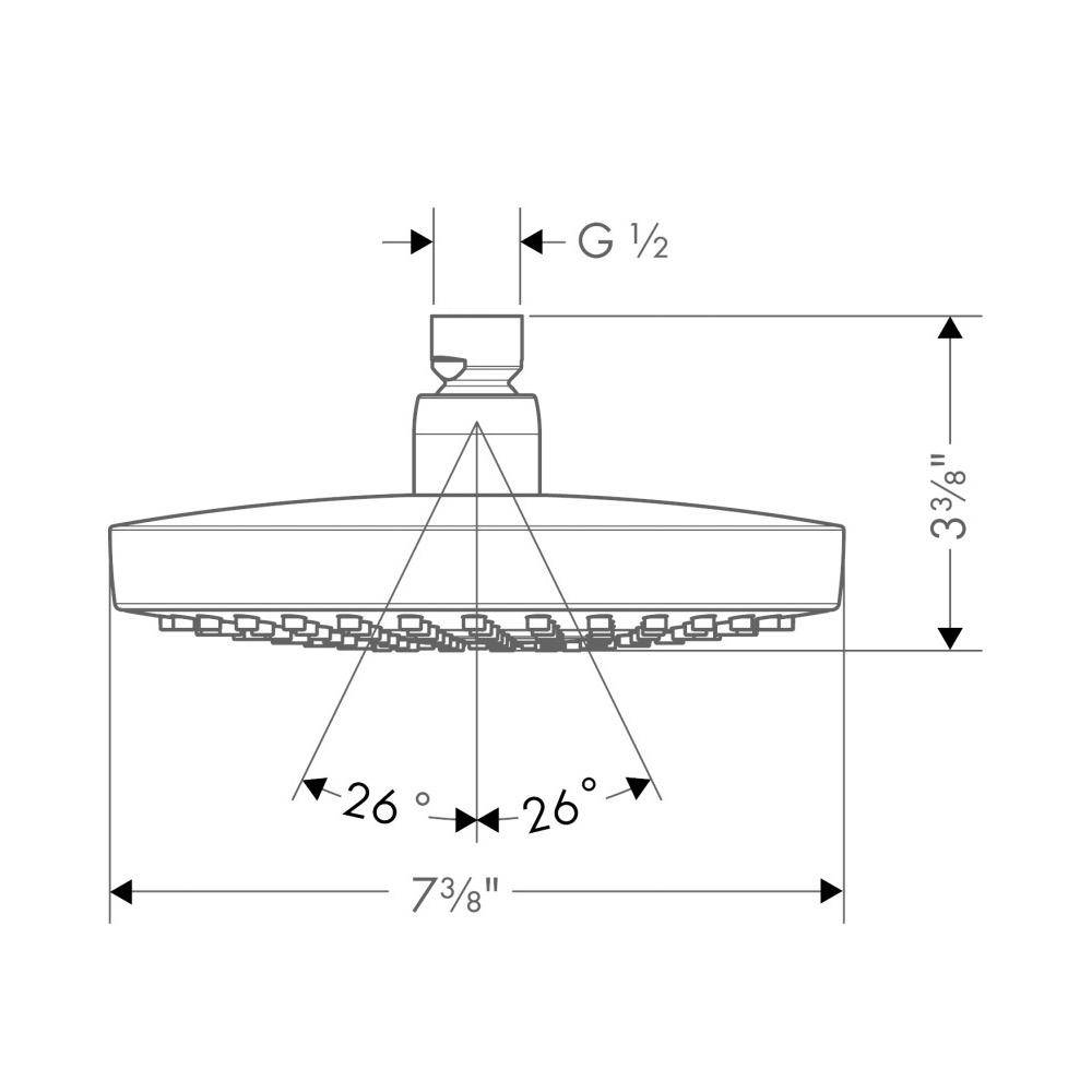 Hansgrohe 04388400 Croma Select S Showerhead 180 2 Jet Chrome White 2
