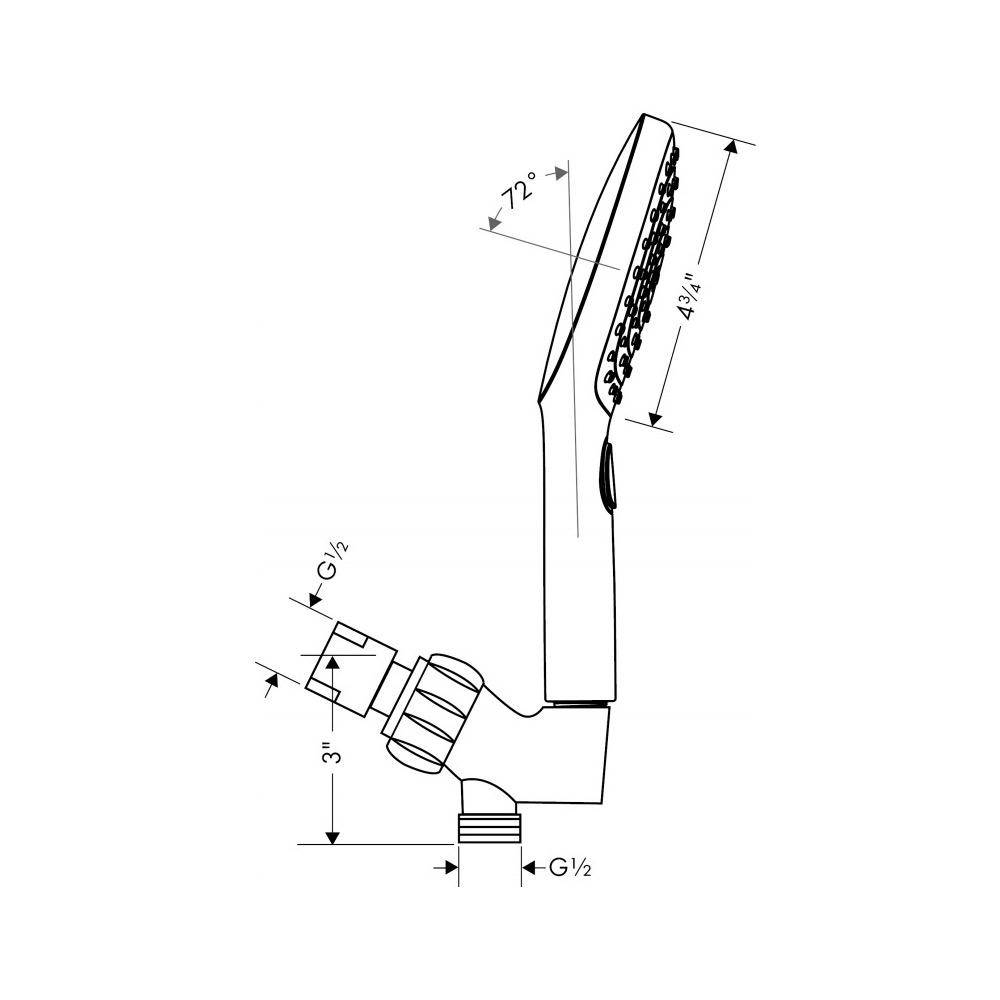 Hansgrohe 04541820 Raindance Select E Handshower Set 120 3 Jet Brushed Nickel 2
