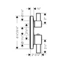 Hansgrohe 15707821 Ecostat E Thermostatic Trim With Volume Control Brushed Nickel 2