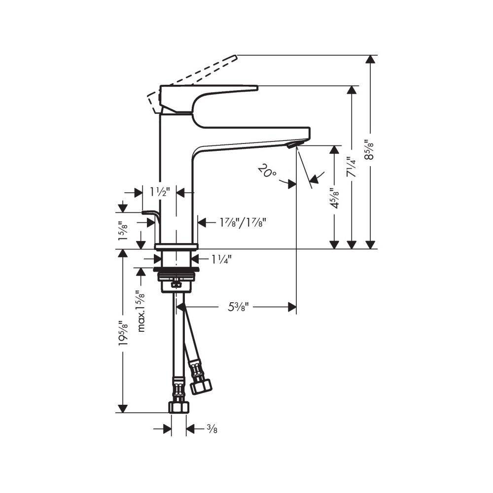 Hansgrohe 74506001 Metropol Single Hole Faucet 110 Chrome 2