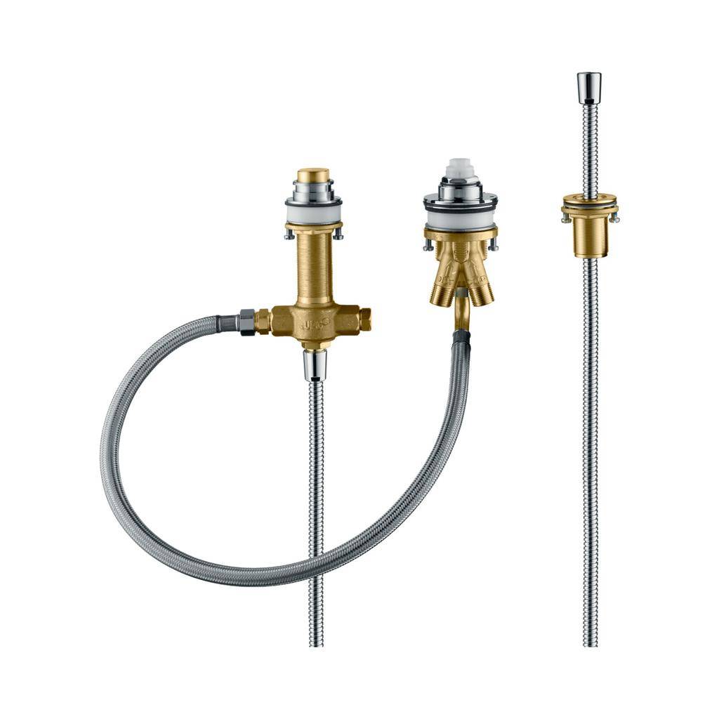 Hansgrohe 13439181 Rough 3 Hole Roman Tub Set With Single Handle 1