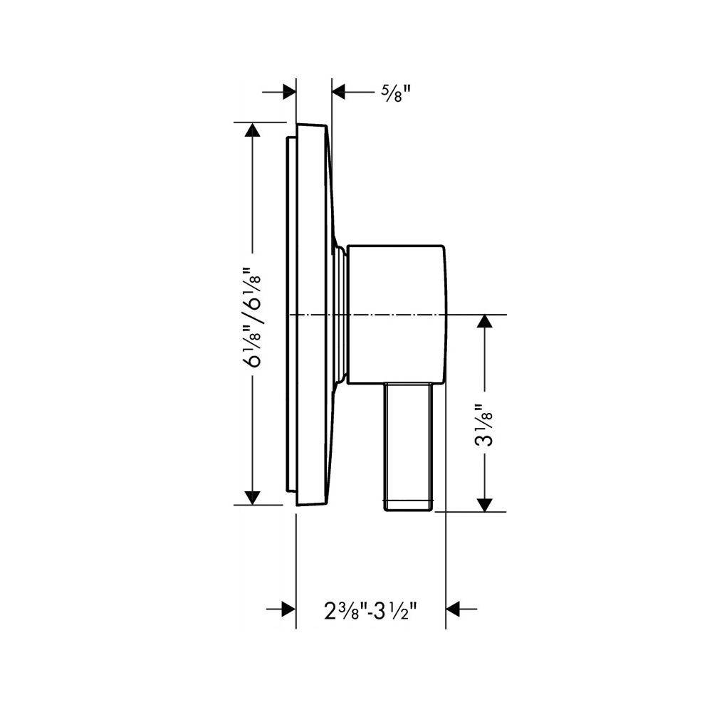 Hansgrohe 15718001 Ecostat E Pressure Balance Trim Chrome 2