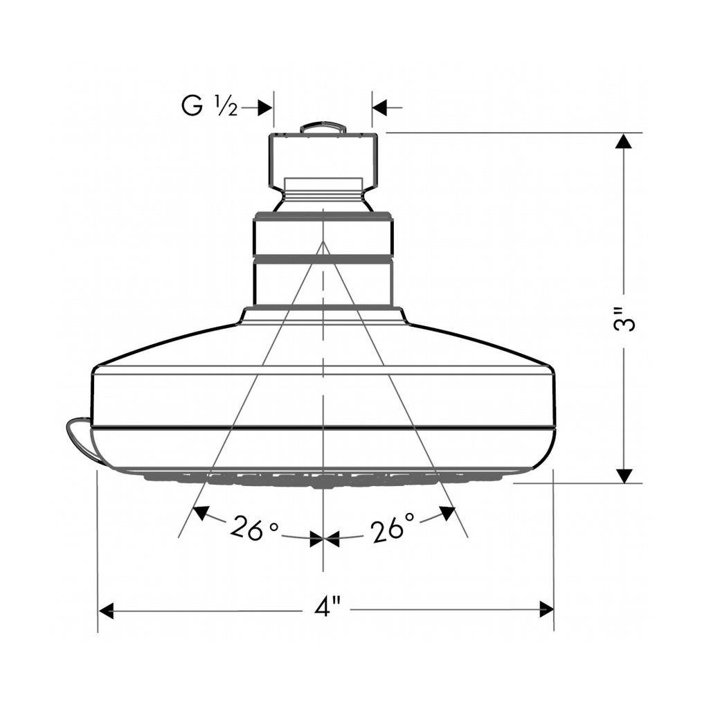 Hansgrohe 04733820 Croma 100 Showerhead E 3 Jet Brushed Nickel 2