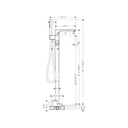 Hansgrohe 11423001 Axor Urquiola Freestanding Tub Filler Trim With Handshower Chrome 2